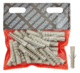 Eureka 3I40 8 x 40 mm Wall Plug Grey 30 Pack