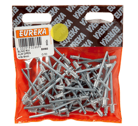 Eureka 50 x Aluminium Open Blind Rivet 4.8 x 6 mm