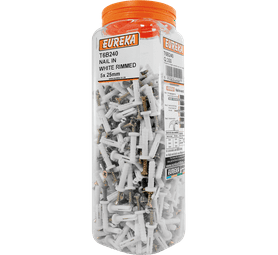 Eureka 5 x 25 mm Nail In White Rimmed Q350