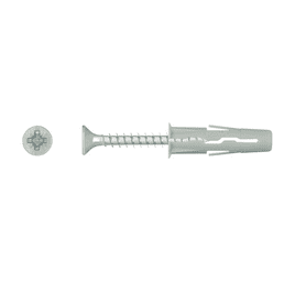 Rawlplug 10 x Nylon Expansion Plugs and Screws Silver 8 x 40 mm