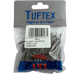 Tuftex Masonry Nails White 40 x 2.8 mm