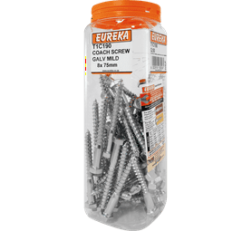 Eureka 8 x 75 mm Coach Screw Q50 Galvanised Mild