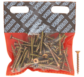 Eureka 1FE50U 4.5 x 40 mm Cut Screw Full Thread 75 Pack