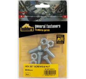 Build and Fix BP-SETN0820-4 4 x Hex Bolts and Nuts Set 8 x 20 mm