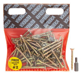 Eureka 1FE40U 4 x 40 mm Cut Screw Smooth Shank 75 Pack