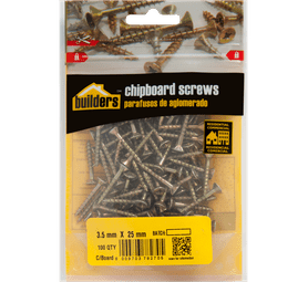 Build and Fix 100 x Chipboard Screws 3.5 x 25 mm