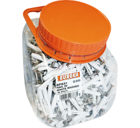 Eureka 8 x 60 mm Nail In White Rimmed 500 Pack
