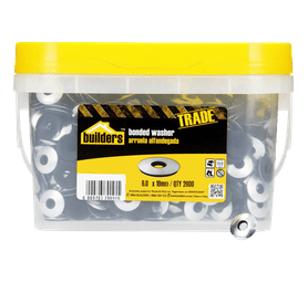 Build and Fix 2000 x EPDM Bonded Washers Silver 19 x 6 mm
