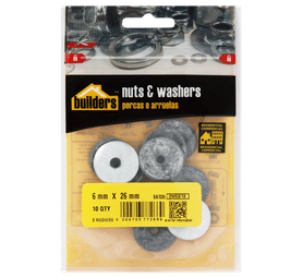 Build and Fix 72669 10 x Bonded Washers Silver 6 x 26 mm
