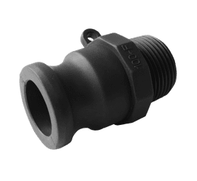 JoJo Tank Male Coupler 25 mm (Black) - Male Threaded Adapter, 1 Inch Connection, Pipe-to-Thread Joiner