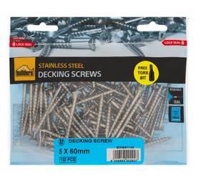 Build and Fix 100 x Decking Screws 5 x 60 mm