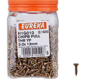 Eureka H1G010 3.0 x 13 mm Chipboard Screw Full 1600 Pack