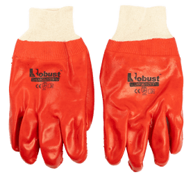 Robust Large Rough Palm Heavty Duty PVC Gloves Size 9