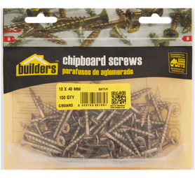 Build and Fix 100 x Chipboard Screws 10 x 40 mm