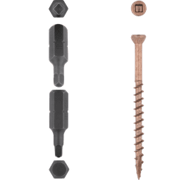 Eureka 900 x Smooth Shank Decking Screws Copper 4.5 x 60 x 4.5 mm