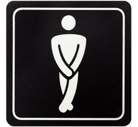 Parrot Products Gents Toilet Sign White and Black 150 x 150 mm