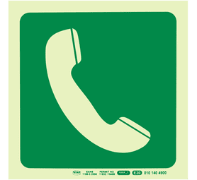 Parrot Products Photoluminescent E20 Telephone Sign Green 190 mm