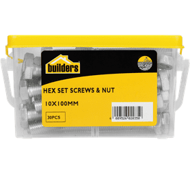 Build and Fix BP-SETN10100-30 30 x Hex Bolts and Nuts Set 10 x 100 mm