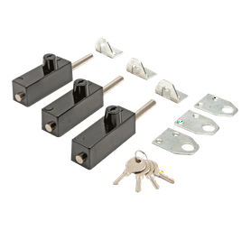 Jaguar 3 x Bolt Patio Lock Black