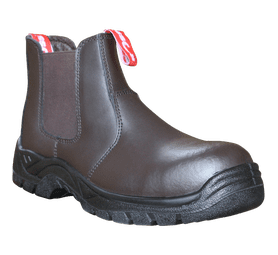 Ross CHBR-BOOT12 Chelsea Safety Boots Brown Size 12