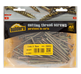 Build and Fix 125 x Cut Thread Screws 5 x 75 mm