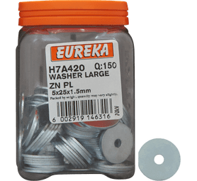 Eureka 150 x Large Washers 5 x 25 x 1.5 mm