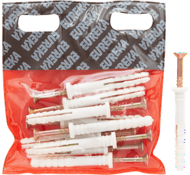 Eureka 6Q90 8 x 60 mm Nail In Rimmed White 10 Pack