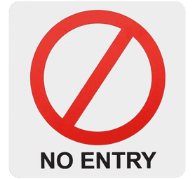 Parrot Products No Entry Sign Red and White 150 x 150 mm