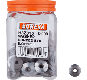 Eureka 100 x Bonded EVA Washers 6 x 19 mm