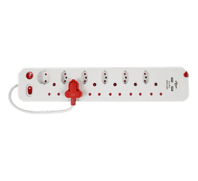 Electricmate 12-Way Switched Multi-Plug with 2 x USB White