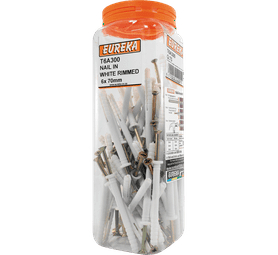 Eureka 6 x 70 mm Nail In White Rimmed Q75