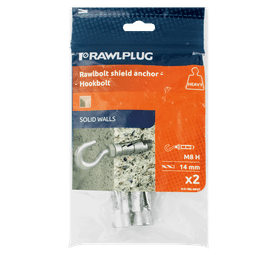 Rawlplug 5 x Shield Anchor Hookbolt M8 x 14 x 55 mm