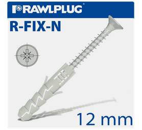 Rawlplug Nylon Expansion Plug and Screws White 12 x 60 mm