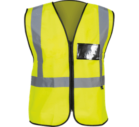 Vest Econo Poly Reflective Tape Lime and Silver Large