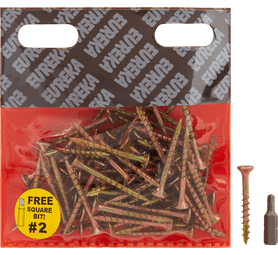 Eureka 1FB50U 4.5 x 40 mm Cut Screw Smooth Shank 75 Pack