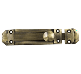 Euro Brass Bolt Flat Antique Brass 150 mm