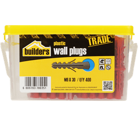 Build and Fix 400 x Wall Plugs 6 x 30 mm