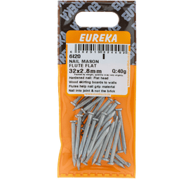 Eureka Fluted Flat Head Mason Nails 32 mm