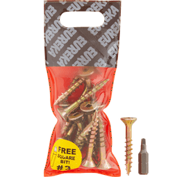 Eureka 1FA60U 6 x 40 mm Cut Screw Smooth Shank 16 Pack