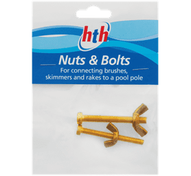 HTH Replacement Nuts and Bolts – 2 Sets for Pool Skimmers and Leaf Rakes