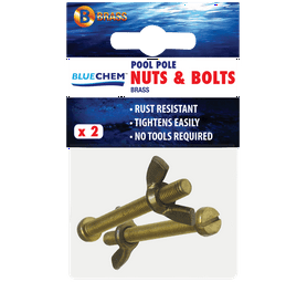 Bluechem Nuts and Bolts Brass – Corrosion-Resistant Fasteners for Pool Poles and Outdoor Fixtures Durable, Non-Rusting Hardware