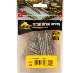 Build and Fix 50 x Cut Thread Screws 4 x 50 mm