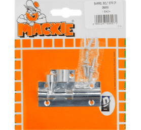 Mackie Barrel Bolt Straight Chrome Plated 64 mm