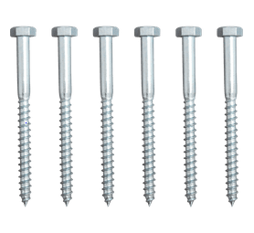 Eureka 1CA90U 10 x 125 mm Coach Screw Galvanised 6 Pack