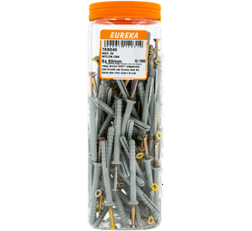 Eureka 100 x Countersunk Nail in Nylon Anchors 6 x 60 mm
