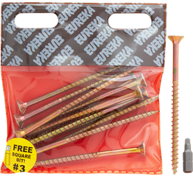 Eureka 1FG90U 6 x 100 mm Cut Screw Smooth Shank 12 Pack