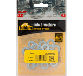Build and Fix 72867 20 x Flat Washers Silver 8 mm