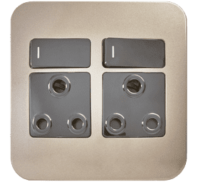 Veti Switch Plug Double - Black/Bronze