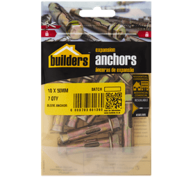 Build and Fix 7 x Sleeve Anchors 10 x 50 mm