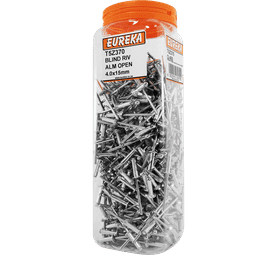 Eureka 450 x Aluminium Open Blind Rivets 4 x 15 mm